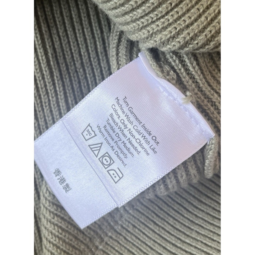 Eddie Bauer Men's Size M Sweater Long Sleeve 100% Cotton Light Green Crewneck - Picture 4 of 6